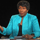 Gwen Ifill moderates the 2008vice presidential debate. (Getty Images)
